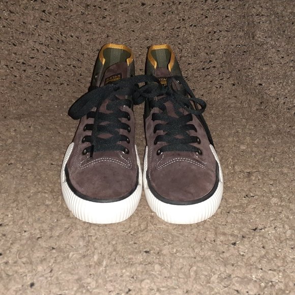 G-STAR RAW-Rackam Roofer-Fabric/Suede Hi-Top Sneakers-Colorblock-Sz 12-Near Mint - Picture 3 of 7
